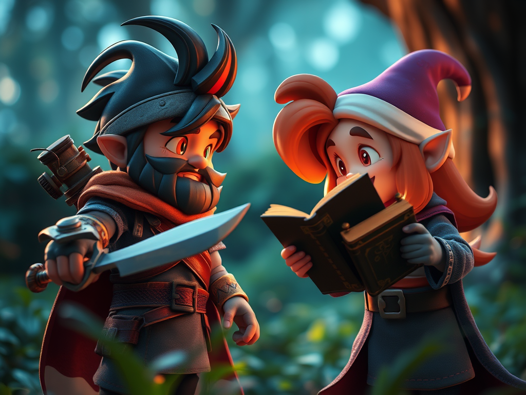 An image showing a conversation of two animated characters.