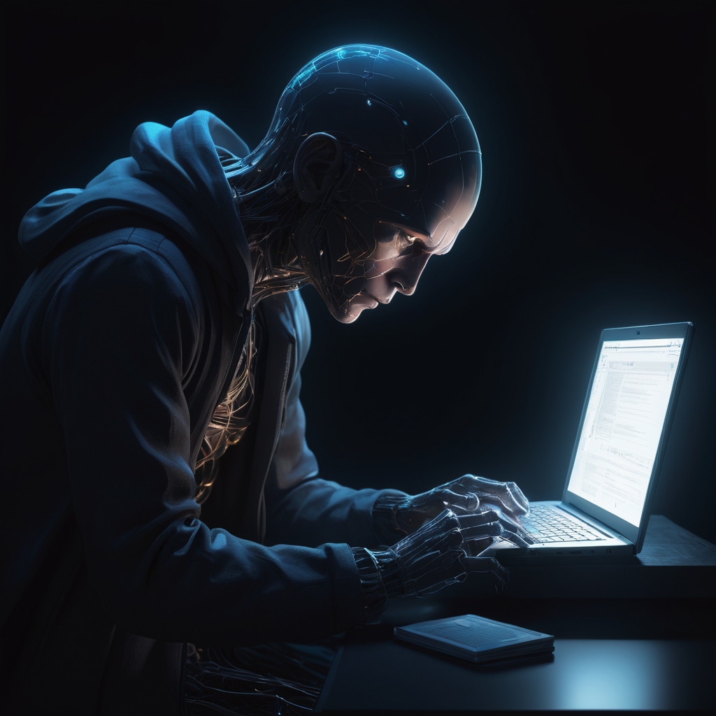 An image showing a humanoid researching to show how advanced Elicit AI is.